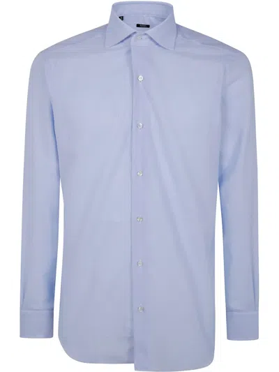 Barba Napoli Cotton Shirt In Blue
