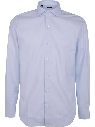 Barba Napoli Cotton Shirt In Blue