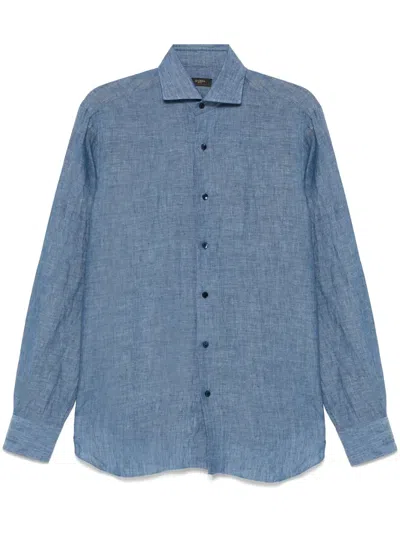 Barba Napoli Cotton Shirt In Multicolor