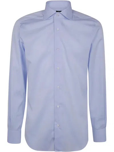 Barba Napoli Cotton Shirt In Blue