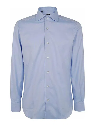 Barba Cotton Shirt In Azul