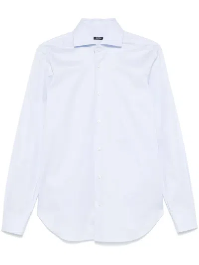 Barba Napoli Cotton Shirt In Blau