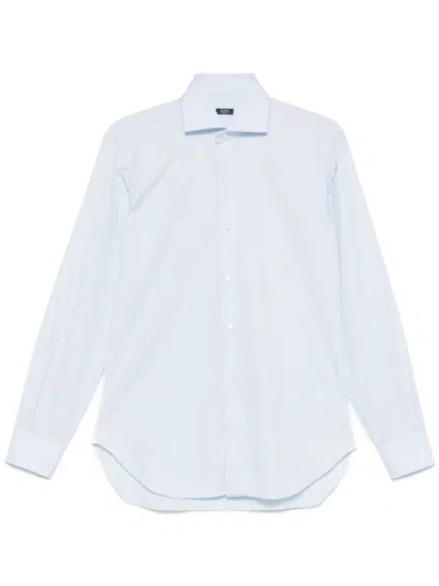 Barba Napoli Cotton Shirt In Blue