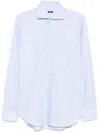 Barba Napoli Barba Sky Blue Tailored Shirt With Button-down Front In Blue