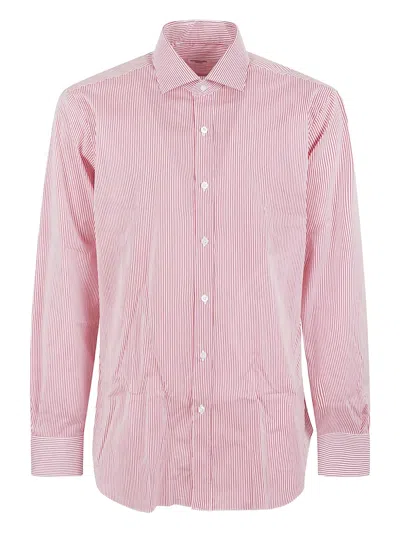 Barba Napoli Cotton Shirt In Red