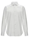 Barba Napoli Tailored Cotton Shirt Buttoned Cuffs In White