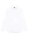 Barba Napoli Barba Pristine White Tailored Shirt With Structured Collar In White