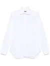 Barba Napoli Barba Pristine White Tailored Shirt With Structured Collar In White