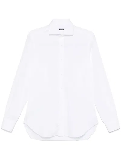 Barba Napoli Barba Pristine White Tailored Shirt With Structured Collar