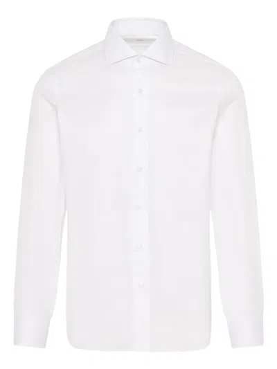 Barba Napoli Cotton Shirt In White