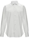 Barba Napoli Tailored Cotton Shirt Buttoned Cuffs In White
