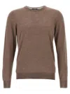 Barba Napoli Luxurious Wool-silk Blend Crew-neck Sweater In Multicolor