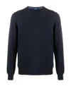 Barba Napoli Crewneck Wool Jumper In Black