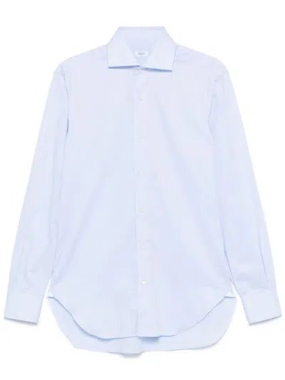 Barba Napoli Cutaway-collar Shirt In White
