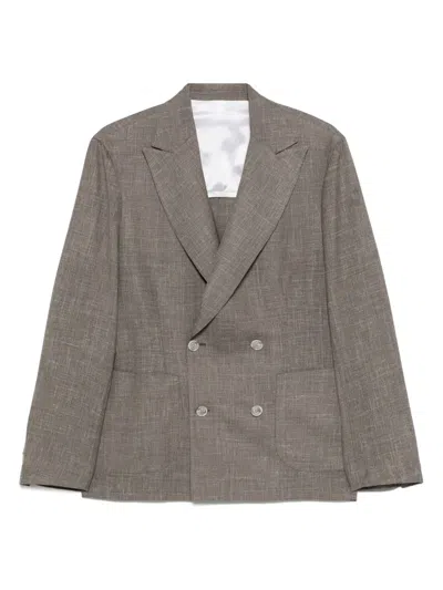 Barba Napoli Double-breasted Blazer In Grey