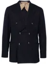 Barba Napoli Double-breasted Jacket In Blue