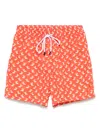 Barba Napoli Duck-print Swim Shorts In 红色