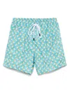 Barba Napoli Duck-print Swim Shorts In Blue