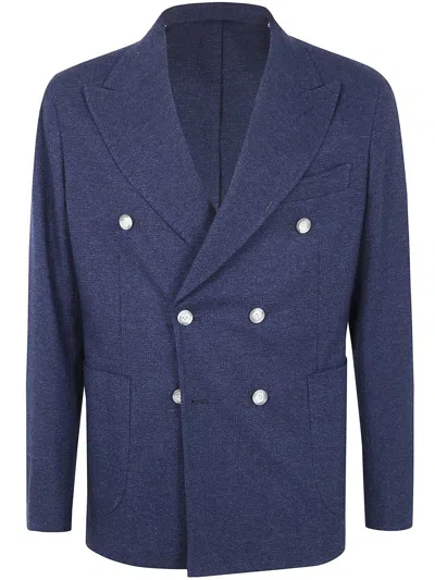 Barba Napoli Barba Dynamic Double Breast Jacket Clothing In Blue