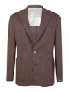 Barba Napoli Barba Easy Single Breast Jacket In Brown