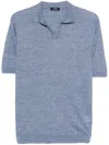 Barba Napoli Fine-knit T-shirt In Blue