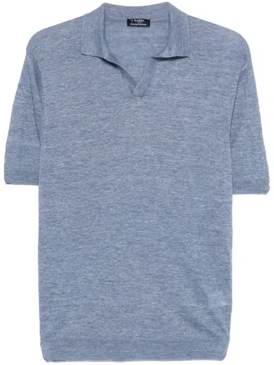 Barba Napoli Fine-knit T-shirt In Blue