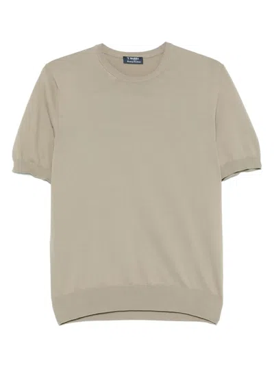 Barba Napoli Fine-knit T-shirt In Neutrals