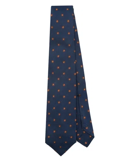 BARBA FLORAL-JACQUARD TIE