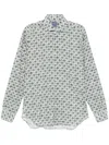 Barba Napoli Floral-print Shirt In Weiss
