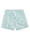 Barba Napoli Floral-print Swim Shorts In Green