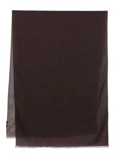 Barba Napoli Fringed Scarf In Brown