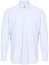 Barba Napoli Check-pattern Shirt In Blue