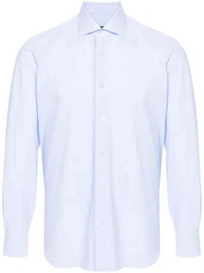 BARBA NAPOLI GEOMETRIC-PATTERN SHIRT