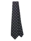 Barba Napoli Barba Geometric Patterned Black Tie With Textured Fabric In Black