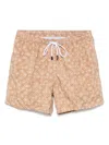 Barba Napoli Geometric-print Swim Shorts In Neutrals
