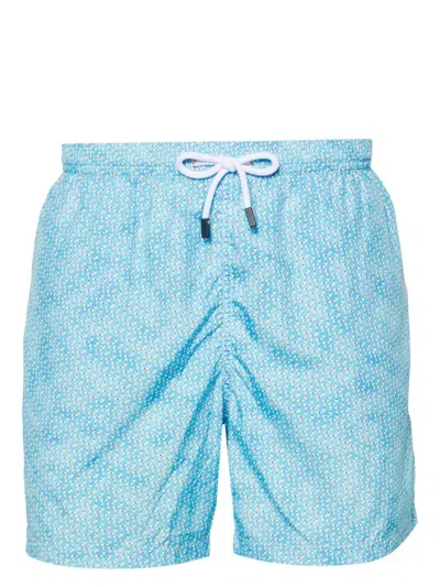 Barba Napoli Graphic-print Swi Horts In Blue