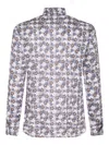 Barba Napoli Long-sleeve Linen Shirt In Grey