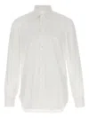 Barba Napoli Honeycomb-pattern Cotton Shirt In White