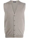 Barba Napoli Fine-knit Wool Waistcoat