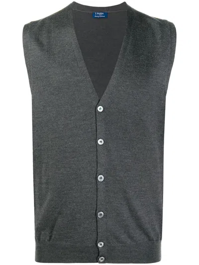 Barba V-neck Cardigan In Black