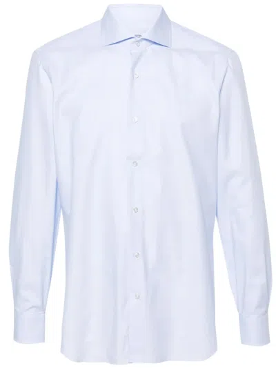 BARBA NAPOLI JACQUARD COTTON SHIRT