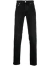 Barba Napoli Jeans Slim In Misto Cotone Con Toppa Con Logo In Black
