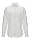 Barba Napoli Tailored Cotton Shirt Buttoned Cuffs In White