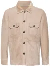 Barba Napoli Leather Jacket In Neutrals