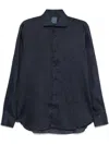Barba Napoli Barba Barba Classic Button-down Shirt With Subtle Texture In Blau