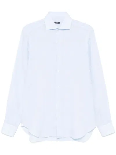 Barba Napoli Linen Shirt In Blue
