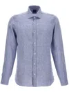 Barba Napoli Barba Micro Operated Shirt In Blue