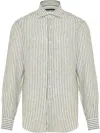 Barba Napoli Linen Shirt In Green