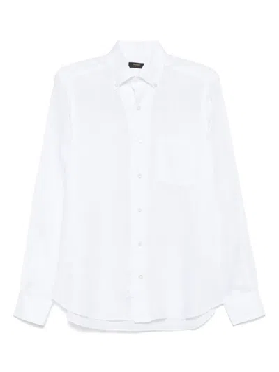 Barba Napoli Linen Shirt In White