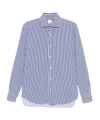 Barba Napoli Barba Vertical Striped Blue And White Barba Shirt In Purple